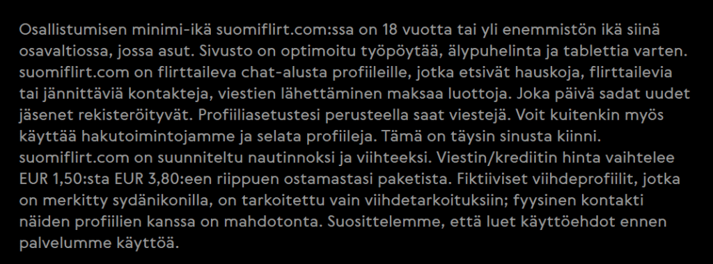 Kuinka SuomiFlirt toimii