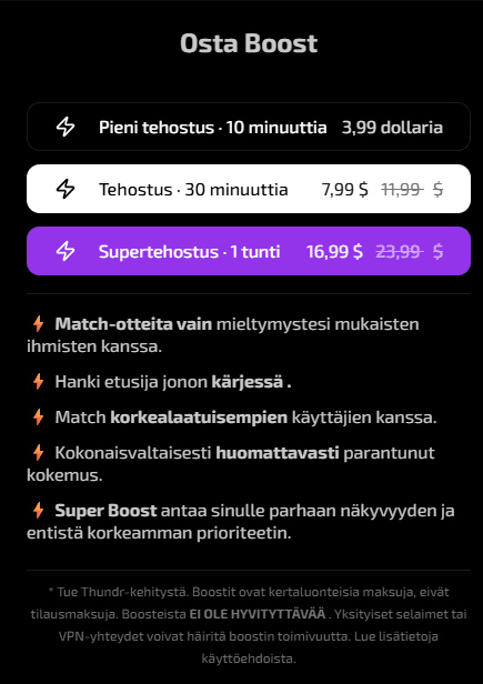 Thundr: Salamanisku lompakkoon ja vilauttajia ruudun täydeltä Paljonko Thundr maksaa hinta