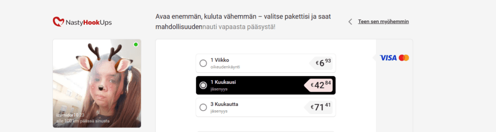 Kuinka paljon nastyhookups.com maksaa