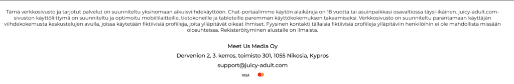 Paljastuksessa Juicy-Adult: Kun kuumat deitit osoittautuvat lompakkoa tyhjentäviksi boteiksi Sivun alatunnisteessa on varoitus väärennöksistä.