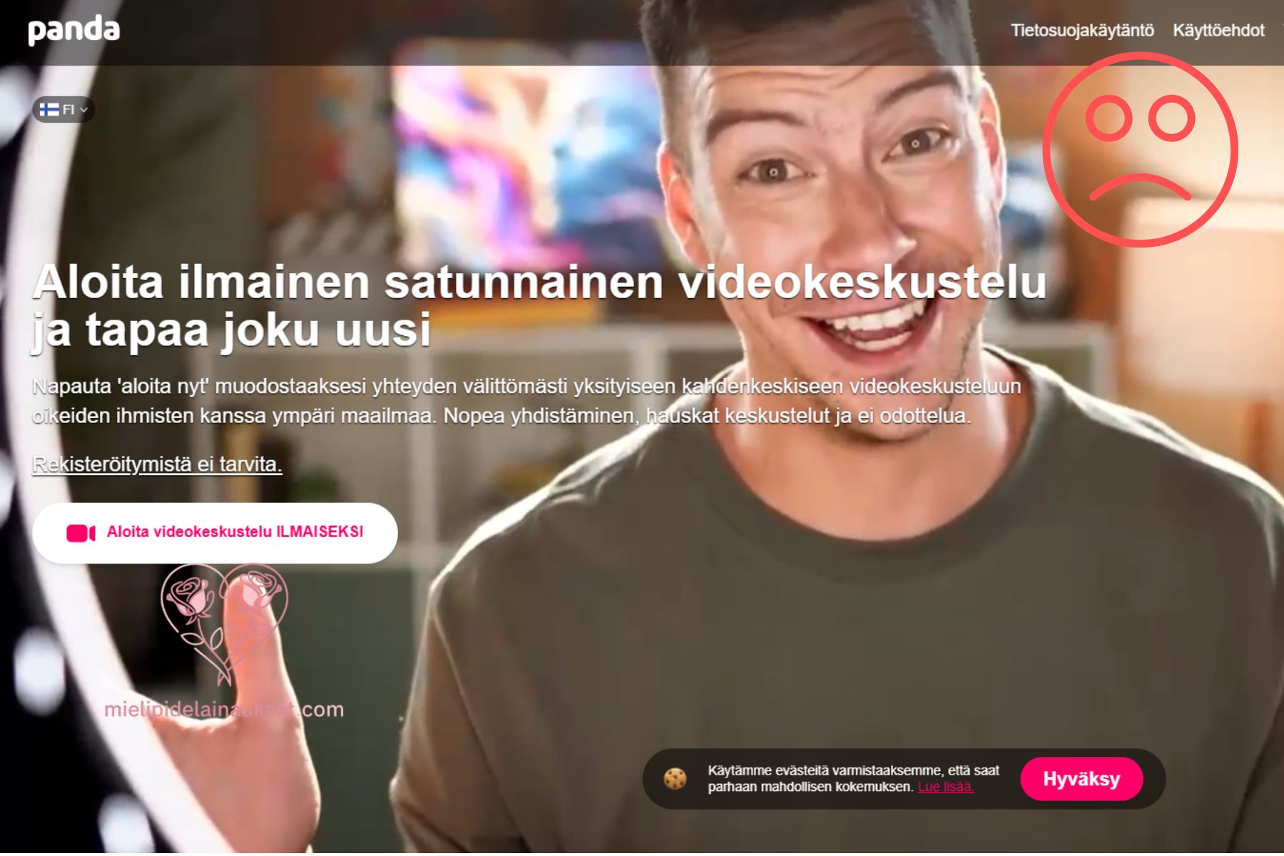panda video chat huijaus